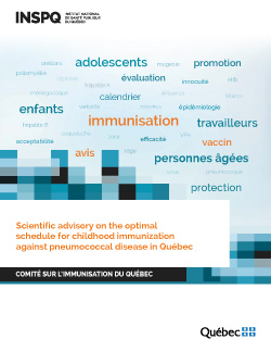 Scientific advisory on the optimal schedule for childhood immunization against pneumococcal disease in Québec