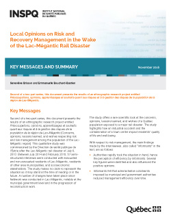 Local Opinions on Risk and Recovery Management in the Wake of the Lac-Mégantic Rail Disaster