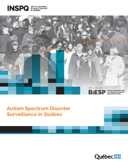 Autism Spectrum Disorder Surveillance in Québec