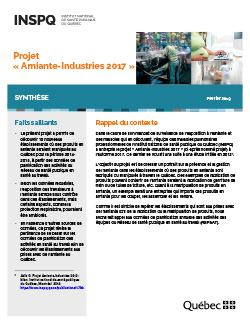 Projet « Amiante-Industries 2017 »
