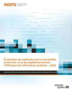 Évaluation du webinaire sur la vaccination contre les virus du papillome humain (VPH) pour les infirmières scolaires - 2018
