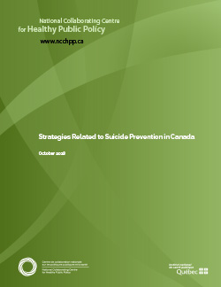 Strategies Related to Suicide Prevention in Canada