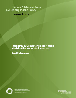 Public Policy Competencies for Public Health: A Review of the Literature