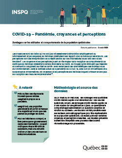 COVID-19 : Pandémie, croyances et perceptions COVID-19 : Pandémie, croyances et perceptions