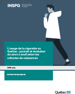 L’usage de la cigarette au Québec : portrait et évolution  de 2000 à 2018 selon les cohortes de naissances